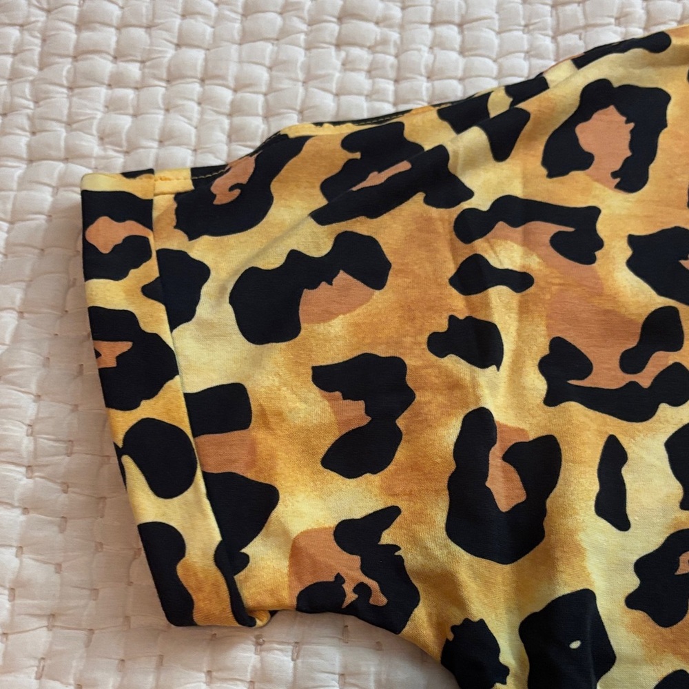 LuLaRoe Charlie Leopard Print Shirt - Picture 2 of 8